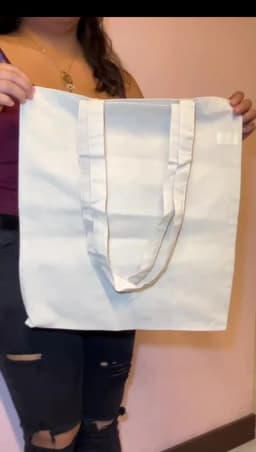 Bag fabric cotton Pack 50 units Biodegradable reusable long handles durable Shopping Crafts