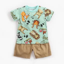 Sanlutoz Cute Infants Boys Clothing Sets Cotton Short Sleeve Baby Tops + Shorts 2Pcs Newborn Cartoon Clothes