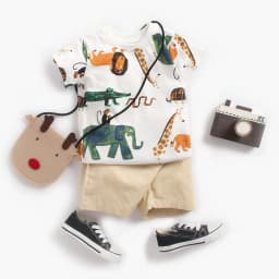 Sanlutoz Cute Infants Boys Clothing Sets Cotton Short Sleeve Baby Tops + Shorts 2Pcs Newborn Cartoon Clothes
