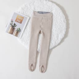 Kids Girls Polar Fleece Lining Stripes Pantyhose Plus Velvet Thick Warmth Cotton Winter Leggings Baby Child Keep Warm Stockings