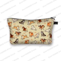 Kawaii Cartoon Cat Dog Cosmetic Case Cute Kitten Puppy Makeup Bags Women Toiletries Bags Clutch Lipstick Pouch Girl Cosmetic Bag