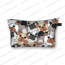Kawaii Cartoon Cat Dog Cosmetic Case Cute Kitten Puppy Makeup Bags Women Toiletries Bags Clutch Lipstick Pouch Girl Cosmetic Bag