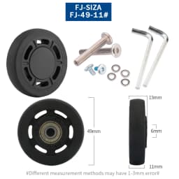 Luggage Wheels Replacement Trolley Case Pulley Wheel Mute Universal Accessories 20-28 Inch Suitcase Wheels Caster for Luggage