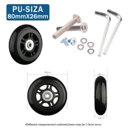 Luggage Wheels Replacement Trolley Case Pulley Wheel Mute Universal Accessories 20-28 Inch Suitcase Wheels Caster for Luggage