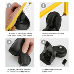 Luggage Wheels Replacement Trolley Case Pulley Wheel Mute Universal Accessories 20-28 Inch Suitcase Wheels Caster for Luggage
