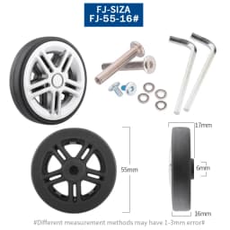 Luggage Wheels Replacement Trolley Case Pulley Wheel Mute Universal Accessories 20-28 Inch Suitcase Wheels Caster for Luggage