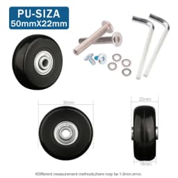 Luggage Wheels Replacement Trolley Case Pulley Wheel Mute Universal Accessories 20-28 Inch Suitcase Wheels Caster for Luggage
