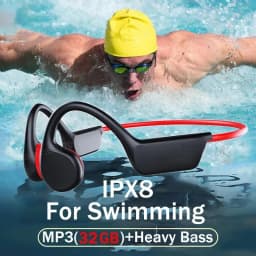 Lenovo NEW Bone Conduction Headset Bluetooth 5.4 Not In Ear Swimming Running IPX8 Waterproof Long Life Hang Ear Sports Headphone