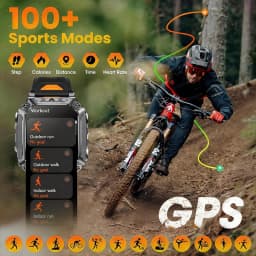 2026 New 1400mAh Battery Smart Watch GPS path Bluetooth Call 10ATM Waterproof Swim Sport Run Hiking Outdoors Military Smartwatch