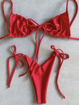 RUOTONGSEPT Low Waist Bikinis 2023 Triangle Swimwear Female Swimsuit Women Print Bikini set two-Piece Suit Push Up Bathing Suit