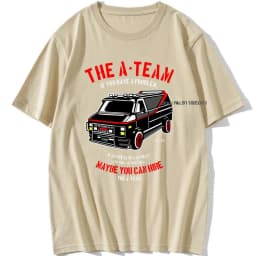 THE New A-TEAM T-SHIRT Mens Van Funny 80's TV Program Show Cotton Mr-T Unisex Oversized 100% Cotton Top