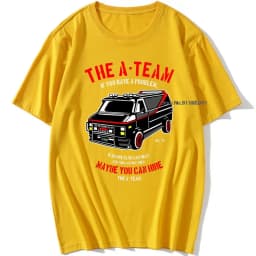 THE New A-TEAM T-SHIRT Mens Van Funny 80's TV Program Show Cotton Mr-T Unisex Oversized 100% Cotton Top