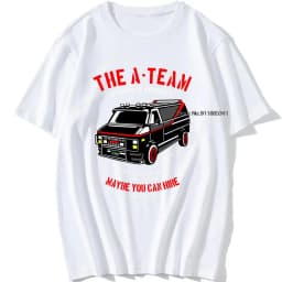THE New A-TEAM T-SHIRT Mens Van Funny 80's TV Program Show Cotton Mr-T Unisex Oversized 100% Cotton Top