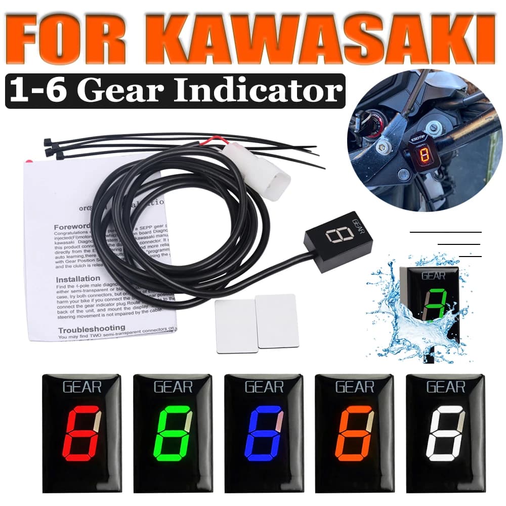 Gear Indicator For Kawasaki ZX6R ZX-6R ZX6RR ZX-6RR ER-6N ER-6F Z750 Z1000 Z 750 1000 ER-6N ER6N Motorcycle Gear Display Meter