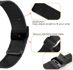 Milanese strap For Samsung Galaxy watch 3 45mm 41mm/Active 2 For Huami Amazfit GTS Bip 20mm 22mm bracelet Huawei GT/2/2e band