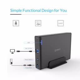 ORICO 3.5'' HDD Case SATA to USB 3.0 Adapter External Hard Drive Enclosure for 2.5" 3.5" SSD Disk HDD Case for PC