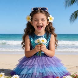 Girls Perform Mermaid Dress Children Princess Tutu Dress Toddlers Summer Prom Dresses Kids Birthday Party School Casual Clothes