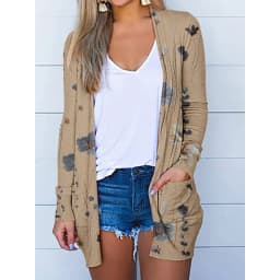 New Women Fashion Solid Long Sleeve Solid Casual Autumn Winter Medium Long Pocket Cardigan S-5Xl Multicolor Large