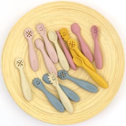 3PCS Silicone Spoon Fork For Baby Utensils Set Feeding Food Toddler Learn To Eat Training Soft Fork Cutlery Children's Tableware