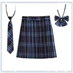 Women Plaid Pleat Skirt With Necktie Bowtie XS- 5XL Harajuku Preppy Mini Japanese School Uniforms Girls Summer Jupe Kawaii Skirt
