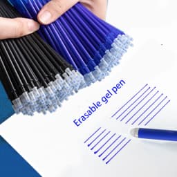 30/50/80/100Pcs/Lot 0.5mm Gel Pen Erasable Pen Refill Rod Set Blue Black Ink Shool Washable Handle Writing Stationery Supplies