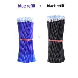 30/50/80/100Pcs/Lot 0.5mm Gel Pen Erasable Pen Refill Rod Set Blue Black Ink Shool Washable Handle Writing Stationery Supplies