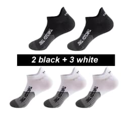 5 Pairs/Lot Spring Summer Men's Sports Running Socks Protective Ankle Socks Thin Breathable Deodorant Fitness Short Socks 38-44
