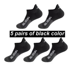5 Pairs/Lot Spring Summer Men's Sports Running Socks Protective Ankle Socks Thin Breathable Deodorant Fitness Short Socks 38-44