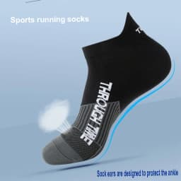 5 Pairs/Lot Spring Summer Men's Sports Running Socks Protective Ankle Socks Thin Breathable Deodorant Fitness Short Socks 38-44