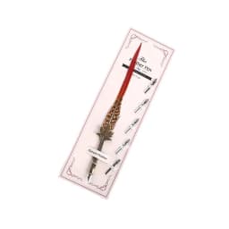 1 Set English Calligraphy Feather Dip Pen Writing Stationery Set Gift Box with 5 Nib Wedding Gift Quill Pen Fountain Pen