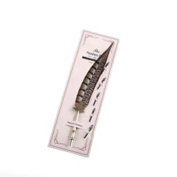 1 Set English Calligraphy Feather Dip Pen Writing Stationery Set Gift Box with 5 Nib Wedding Gift Quill Pen Fountain Pen