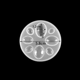 1pcs Silicone Mold half ball Oblate Cabochon Pendant Resin Silicone Mould Handmade Tool Epoxy Resin Molds Jewelry Making