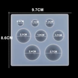 1pcs Silicone Mold half ball Oblate Cabochon Pendant Resin Silicone Mould Handmade Tool Epoxy Resin Molds Jewelry Making