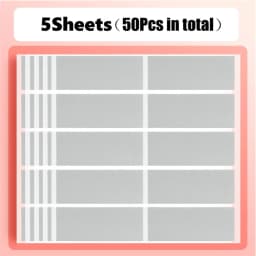 50pcs Reward Scratch Card Film Coated Stickers Scratch Off Labels Diy 'S Redemption Vouchers Scratched Stripe Card Film