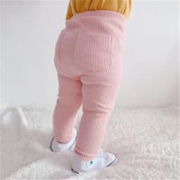 Baby Girls Leggings Cotton Big PP Pants Spring Autumn Kids Girls Pants Fashion Solid Long Trousers Children's Pants 2024 New