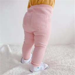 Baby Girls Leggings Cotton Big PP Pants Spring Autumn Kids Girls Pants Fashion Solid Long Trousers Children's Pants 2024 New