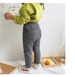 Baby Girls Leggings Cotton Big PP Pants Spring Autumn Kids Girls Pants Fashion Solid Long Trousers Children's Pants 2024 New