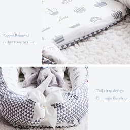 Baby Nest for Co Sleeping Newborn Baby Lounger Cotton Breathable Adjustable Baby Crib In Bed Portable