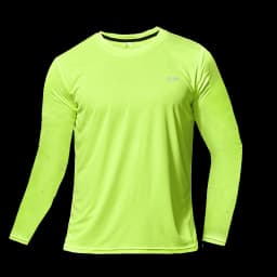 Men's Ice Silk Long Sleeve T-Shirt Quick Dry Breathable Lightweight Cooling Gym Running Fitness Outdoor Casual Sports Top