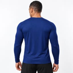 Men's Ice Silk Long Sleeve T-Shirt Quick Dry Breathable Lightweight Cooling Gym Running Fitness Outdoor Casual Sports Top