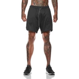 Men Sport Shorts  Sportswear Double-deck Running Shorts 2 In 1 Beach Bottoms Summer Gym Fitness Training Jogging Short Pants Men