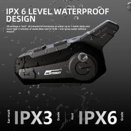 X1 Plus Motorcycle Bluetooth 1000M Intercom Helmet Headset For 2 Rider Intercomunicador Moto Waterproof Interphone Earphone