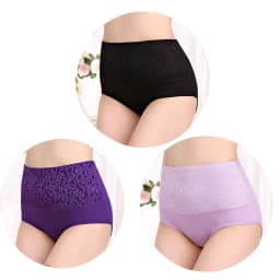 3Pcs Cotton Panties for Women Plus Size Underwear High Waist Abdominal Briefs Female Girl Postpartum Recovery Panties Women's
