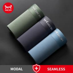 MiiOW 3Pcs Men Underwear Boxer Shorts Modal Seamless Comfort Underpants Man Boxershorts Plus Size Male Panties 5XL 2022 New