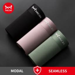 MiiOW 3Pcs Men Underwear Boxer Shorts Modal Seamless Comfort Underpants Man Boxershorts Plus Size Male Panties 5XL 2022 New