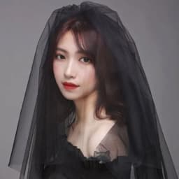 2025 New Womens Layered Black Tulle Short Wedding Veil with Comb Halloween Cosplay Costume Bridal Party H Accessories Props