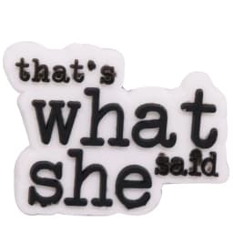 1PCS PVC Cartoon Shoe Charms Kawaii Man That's What She Said False Life Worlds Best Boss Hand Slipper Accessories For Clogs Pins