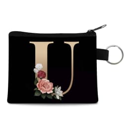 Canvas Shoppers Coin Purses Women Clutch Pouch Mini Organizer Travel Makeup Bag Gold 26 Letters Luxury Tote Bags Coin Wallet