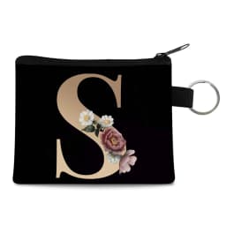 Canvas Shoppers Coin Purses Women Clutch Pouch Mini Organizer Travel Makeup Bag Gold 26 Letters Luxury Tote Bags Coin Wallet