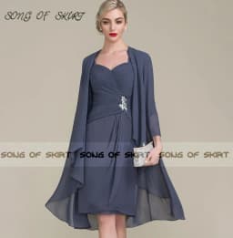 Customized Navy Blue Chiffon Mother Of Bride Dresses Formal Two Piece Lace Wedding Guests Dress Women Gown Robe De Soirée Femme